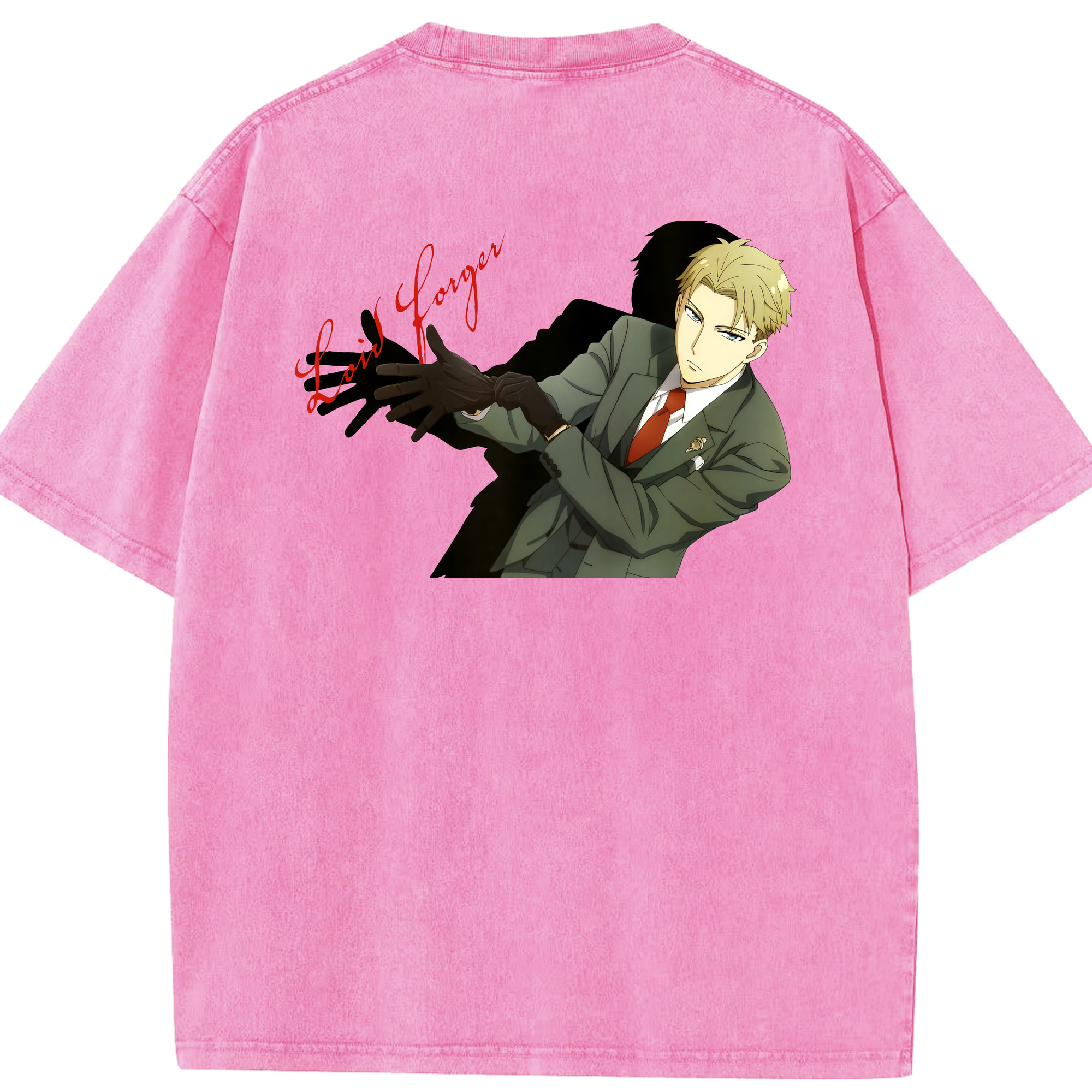 （画像用） SPY×FAMILY间谍家家酒 綿100% ヴィンテージ風 半袖Tシャツ（背面プリント）